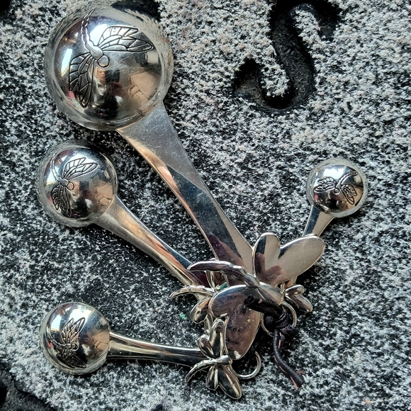 4-Piece Set Dragonflies Measuring Spoons Inspire Believe Love Dream Nice Set - Picture 7 of 7